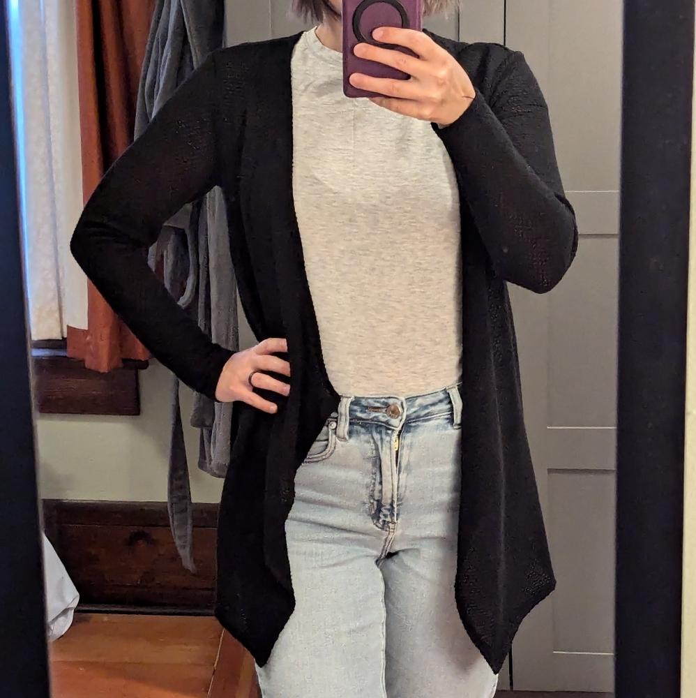 Volcom Black Lightweight Cardigan